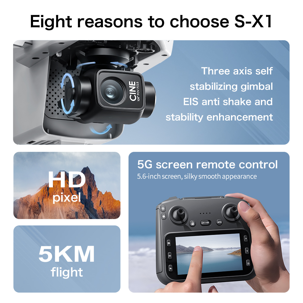 Oryginalny dron S-X1 8K HD Pro – Drone Photogrammetry recenzja i cena